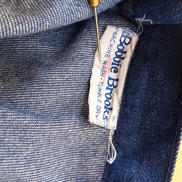 26x30 Vintage 70's Bobby Brooks High-Waist Flared Denim Jeans Snap Fly Hippie - Picture 5 of 8